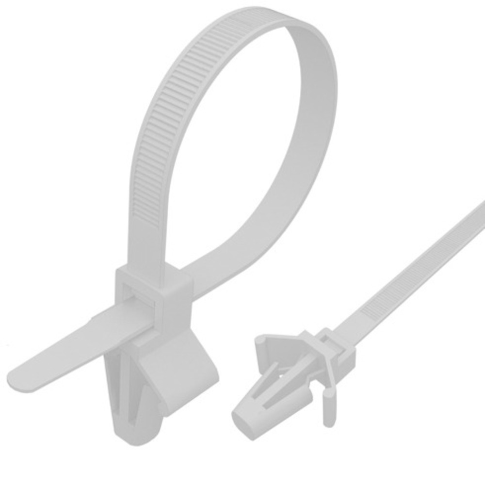 Хомут нейлоновый (кабельная стяжка) Rexant 07-0197 белый 4.8 х 190мм (100 штук)