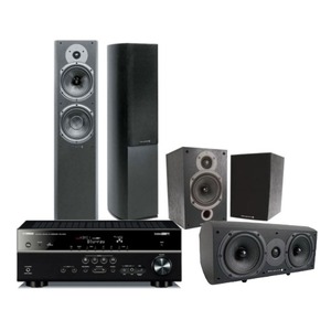 Комплект акустических систем Wharfedale Diamond 9 black 5.0 + Yamaha RX-V473