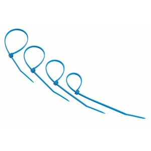 Хомут нейлоновый (кабельная стяжка) Rexant 07-0155-25 синий 150 х 3.0 мм (25 штук)