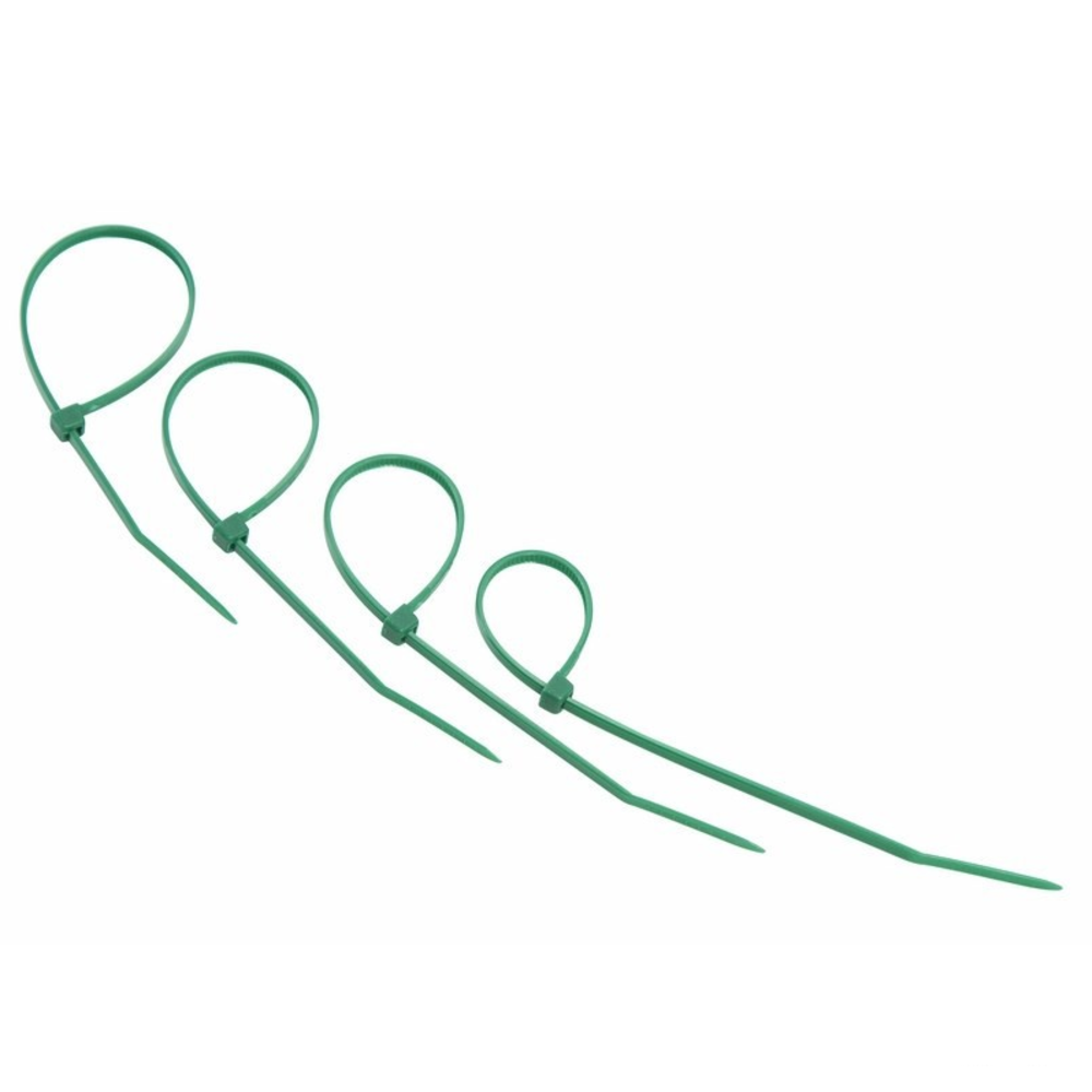 Хомут нейлоновый (кабельная стяжка) Rexant 07-0203-25 зеленый 200 х 3.6 мм (25 штук)