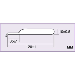 Пинцет ProsKit 1PK-104T прямой с загнутым концом