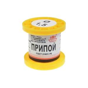 Припой ПМ 50 г ПОС-40 д. 1,5 мм с канифолью