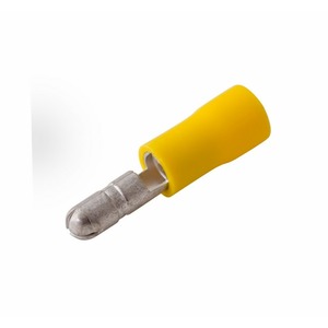 Разъем штекерный изолированный штекер Rexant 08-0531 5 мм 4-6 мм желтый (100 штук)