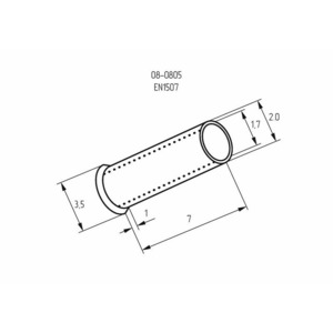 Наконечник штыревой втулочный Rexant 08-0805 L-7 мм 1.5 мм (НШВ 1.5-8/НГ 1.5-7), 100шт