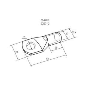 Наконечник кольцевой Rexant 08-0066 НК, 13 мм, 120 мм, ТМЛ (DIN) 120-12, 50шт
