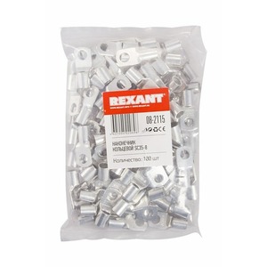 Наконечник кольцевой Rexant 08-2115 НК, 8.4 мм, 35 мм, ТМЛ (DIN) 35-8, 100шт