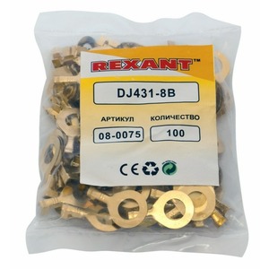 Наконечник кольцевой Rexant 08-0075 8.2 мм, 1.5-1.5 мм (НК 8-1,0-1,5) (в упак. 100 шт.)