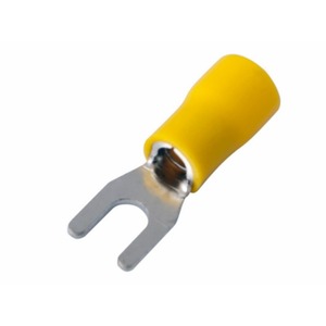 Наконечник вилочный изолированный Rexant 08-0151 4.3 мм 4-6 мм (НВи 6.0-4/НВи 5,5-4) желтый (в упак. 100 шт.)
