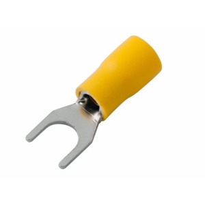 Наконечник вилочный изолированный Rexant 08-0153 6.5 мм 4-6 мм  (НВи 6.0-6 / НВи 5,5-6) желтый (в упак. 100 шт.)