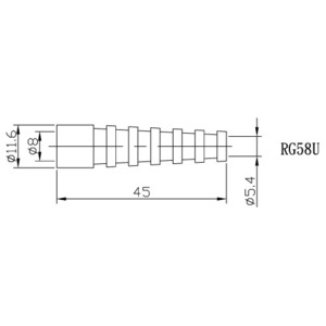 Изолирующий колпачок Hyperline BOOT-BNC-RG58 (1 шт)