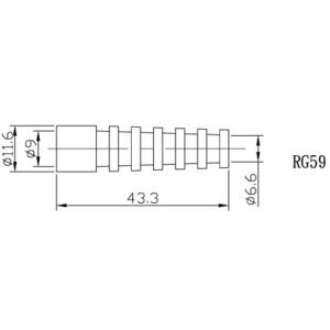 Разъем BNC (Папа) Hyperline BOOT-BNC-RG59 (1 шт)