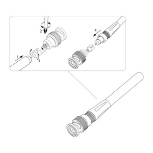 Разъем штекер BNC PROconnect 05-3071-4 под винт с колпачком (50 штук)