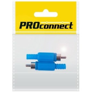 Разъем RCA PROconnect 14-0405-8 пайка, синий, (2шт.)
