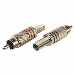 Разъем RCA (Комплект) Rexant 06-0151-A2 Разъём аудио, RCA под винт, металл Silver, (2шт.)