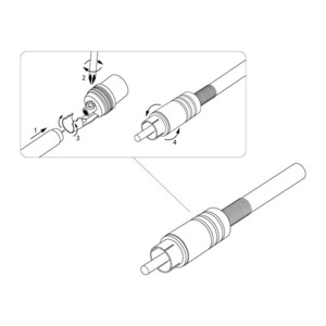 Разъем RCA (Комплект) Rexant 06-0151-A2 Разъём аудио, RCA под винт, металл Silver, (2шт.)