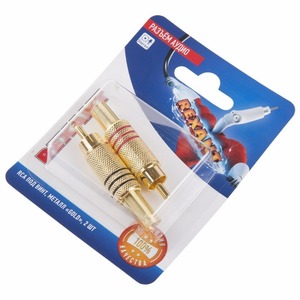 Разъем RCA (Комплект) Rexant 06-0152-A2 Разъём аудио, RCA под винт, металл Gold, (2шт.)