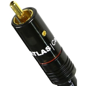 Разъем RCA (Папа) Atlas Cables Integra Hyper RCA Black Plug Red