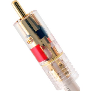 Разъем RCA (Папа) Atlas Cables Integra Element RCA Clear Plug Red