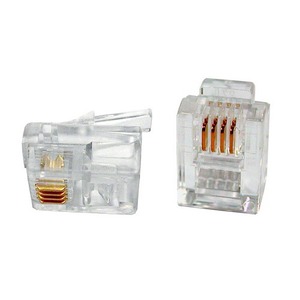 Телефонный разъем RJ-12 Hyperline PLUG-6P4C-P-C2-100 (100 шт)