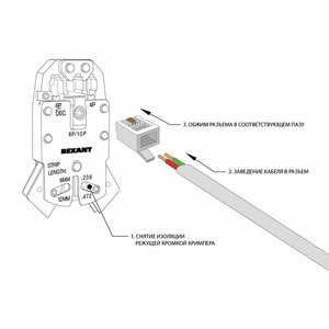 Телефонный разъем RJ-11 PROconnect 05-1011-3 6P2C (100 штук)