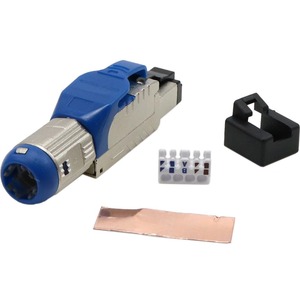 Разъем RJ-45 Hyperline PLUE-8P8C-S-C8-SH-BL