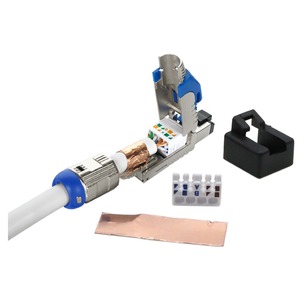 Разъем RJ-45 Hyperline PLUE-8P8C-S-C8-SH-BL