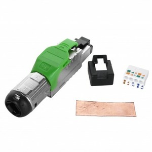Разъем RJ-45 Hyperline PLUE-8P8C-S-C6A-SH-GN