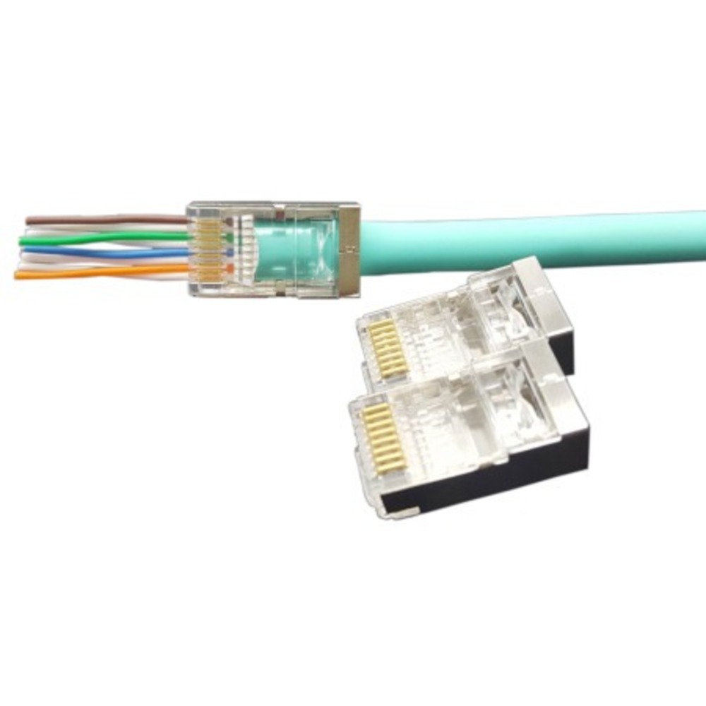 Разъем легкой оконцовки RJ-45 Hyperline PLEZ-8P8C-U-C6-SH (1шт)