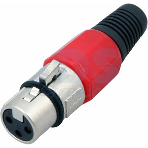 Разъем XLR (Мама) Rexant 14-0543 CANON XLR Female Красный (1 штука)