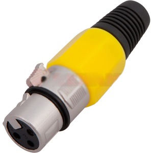Разъем XLR (Мама) Rexant 14-0544 CANON XLR Female Желтый (1 штука)