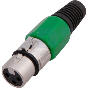 Разъем XLR (Мама) Rexant 14-0545 CANON XLR Female Зеленый (1 штука)