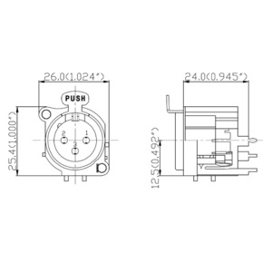 Терминал XLR (Мама) HIC-ON HI-X3AF-PV