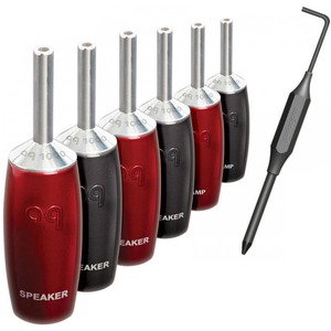 Разъем "Банана" Audioquest SureGrip1000 Banana Silver (Set 6)
