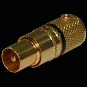 Разъем антенный Папа Black Rhodium Gold Plated TV Line Male Black