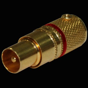 Разъем антенный Папа Black Rhodium Gold Plated TV Line Male Red