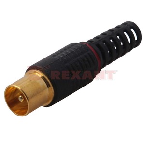 Разъем антенный Папа Rexant 05-2042-1 GOLD TV Male Black (1 штука)