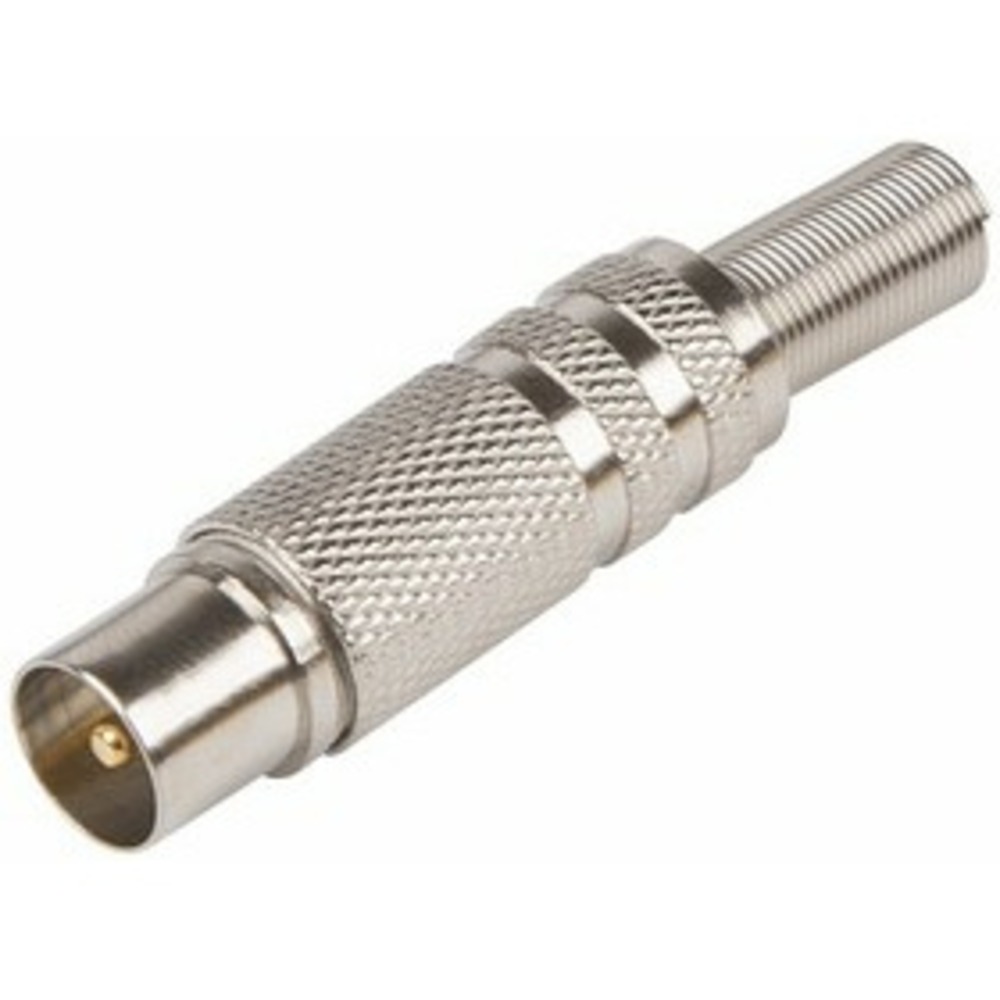 Разъем антенный Папа Rexant 05-2011-6 штекер TV никель c пружиной (1 штука)