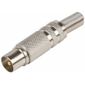 Разъем антенный Папа Rexant 05-2011-6 штекер TV никель c пружиной (1 штука)
