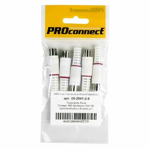 Разъем антенный Папа PROconnect 05-2041-2-9 штекер TV без пайки Белый (5 штук)