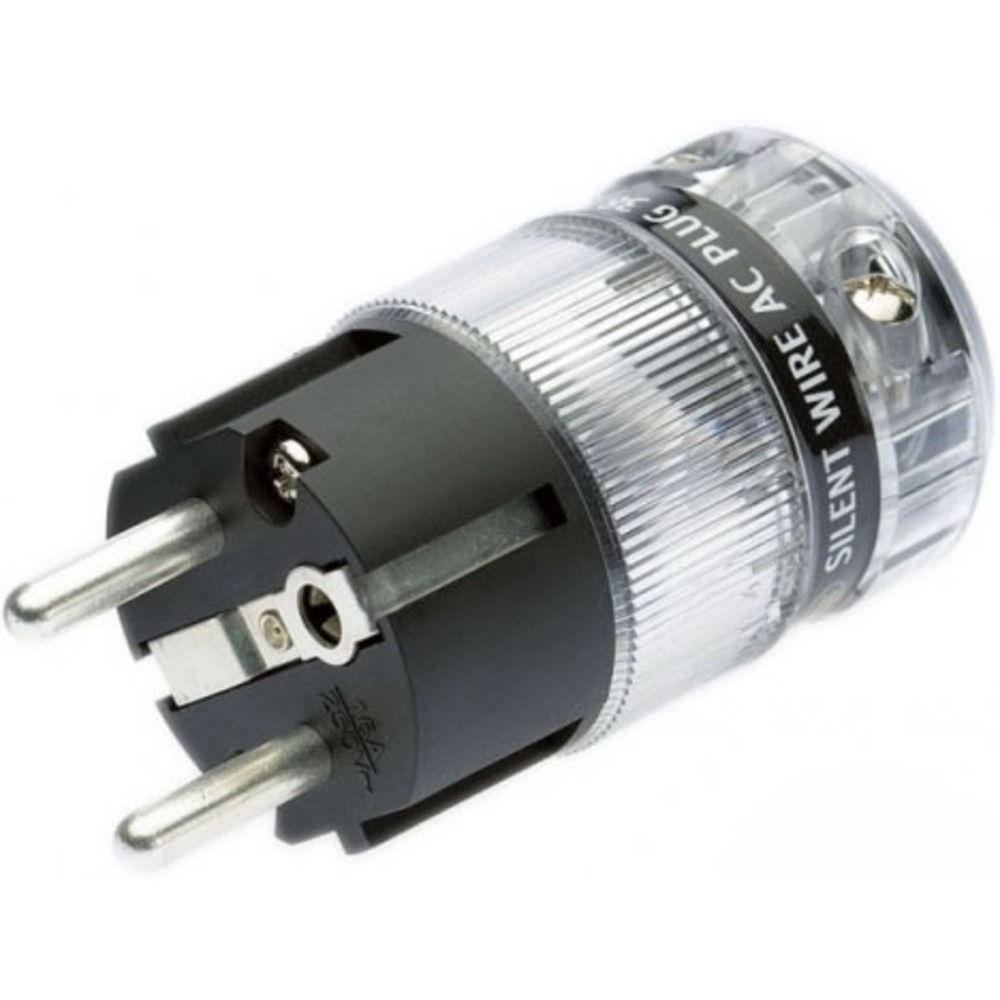Разъем EU Schuko Silent Wire 810000503 SERIES 38 AC plug Male Argentum