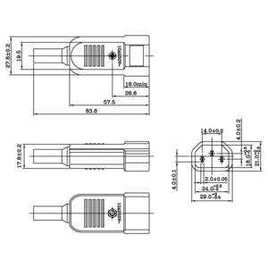 Разъем IEC C14 Hyperline CON-IEC320C14