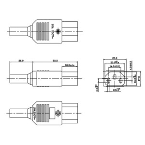 Разъем IEC C13 Hyperline CON-IEC320C13