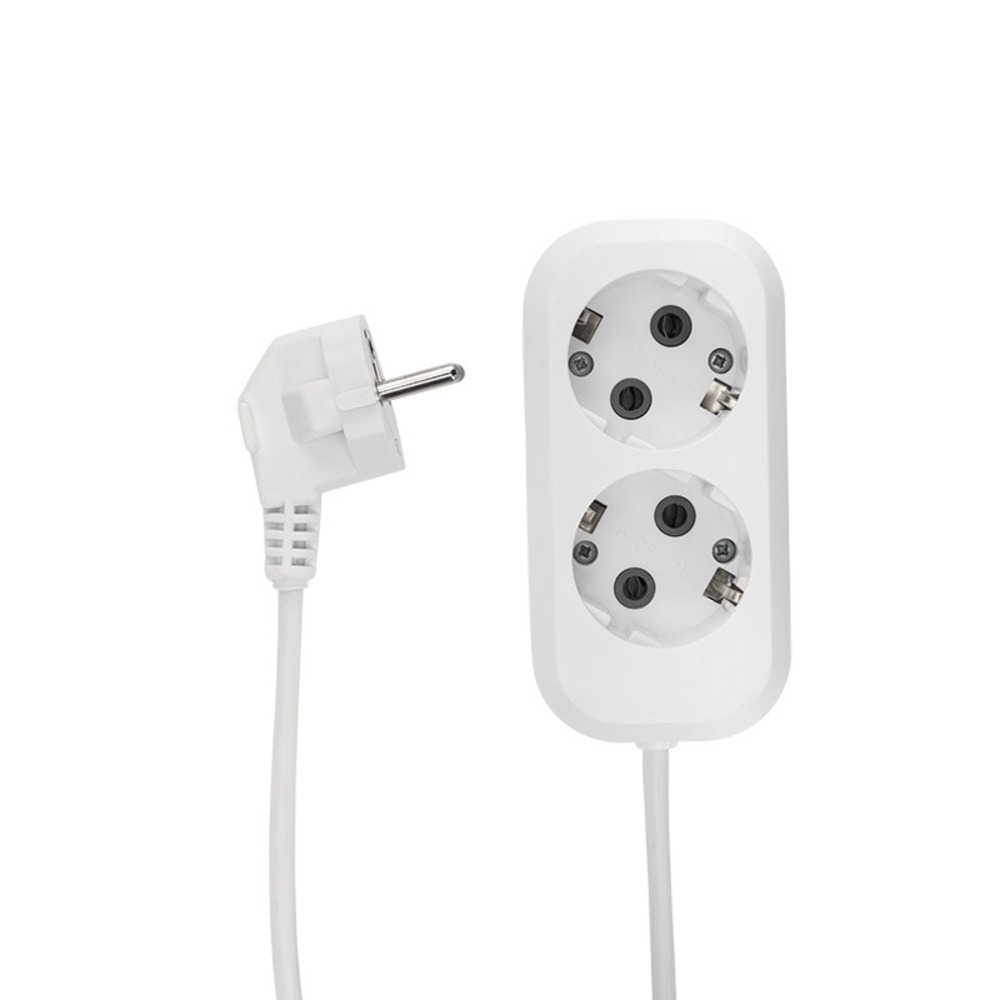 Удлинитель PROconnect 11-7200 2 гнезда, 1.5 м, 3х0.75 мм, с/з, белый