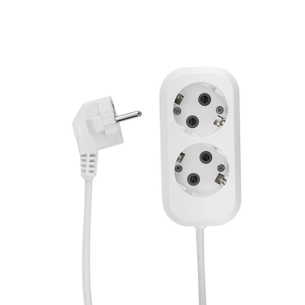Удлинитель PROconnect 11-7202 2 гнезда, 3 м, 3х0.75 мм, с/з, белый