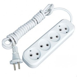 Бытовой удлинитель Rexant 11-7050 4 гнезда 6 А с/з выкл ПВС 3х0,75 5 м белый