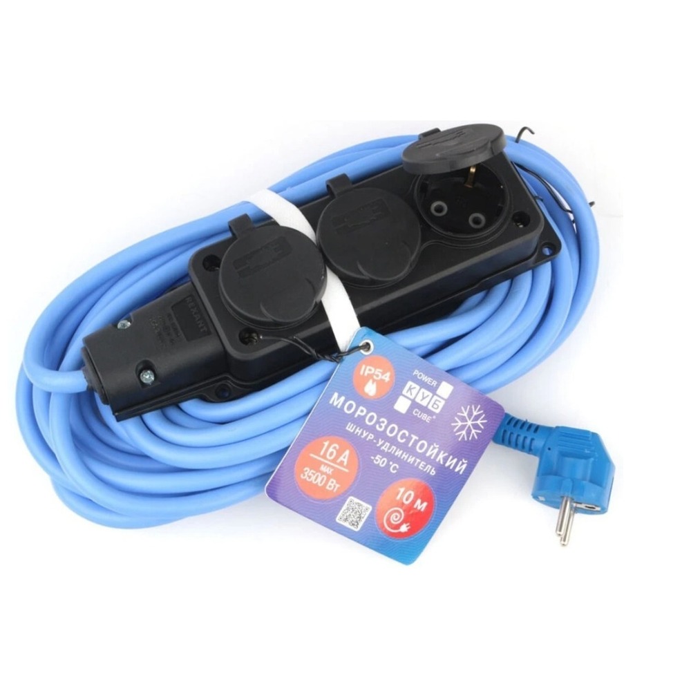 Удлинитель электрический Power Cube PC-3GF-R-10(IP)