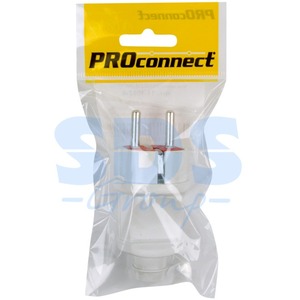 Вилка электрическая PROconnect 11-1057-1 Вилка прямая с/з белая 16А