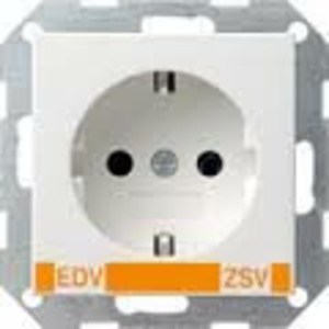 Розетка силовая Gira 046427 System 55 Розетка с заземляющими контактами EDV ZSV матовый белый