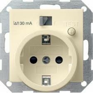 Розетка силовая Gira 047701 System 55 Розетка с заземляющими контактами глянцевый кремовый