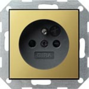 Розетка силовая Gira 0485603 System 55 Розетка со штырьевым заземляющим контактом бронза/черный